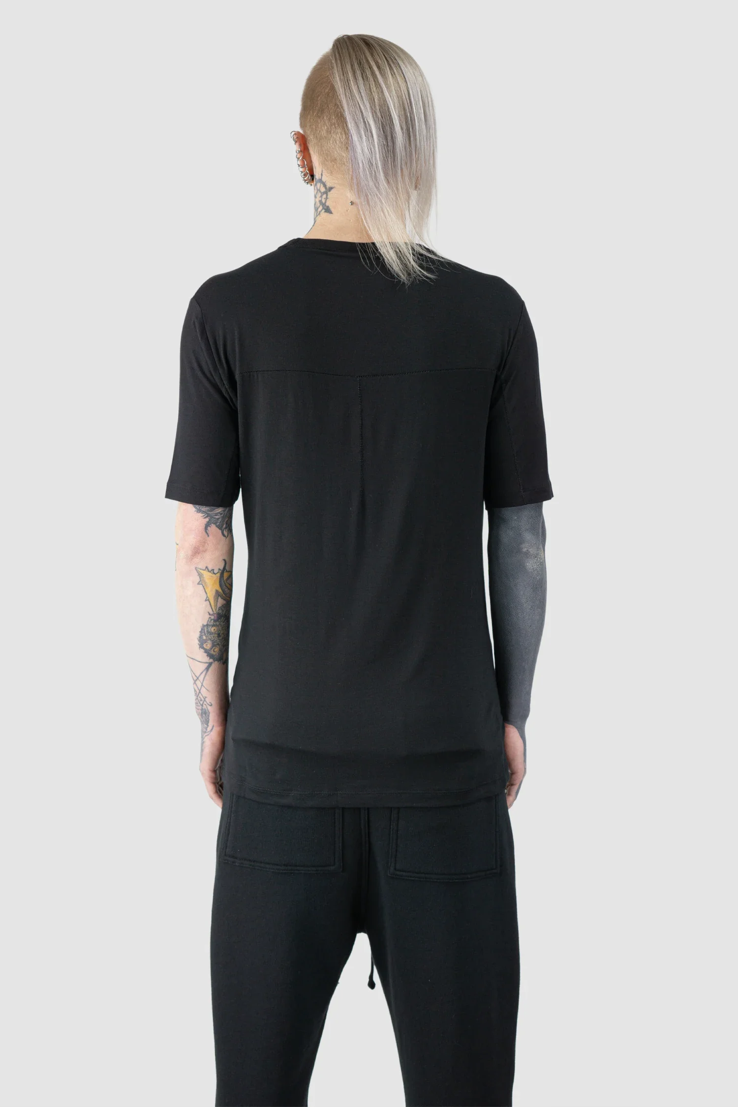 Black Modal Blend Jersey T-Shirt - Image 4