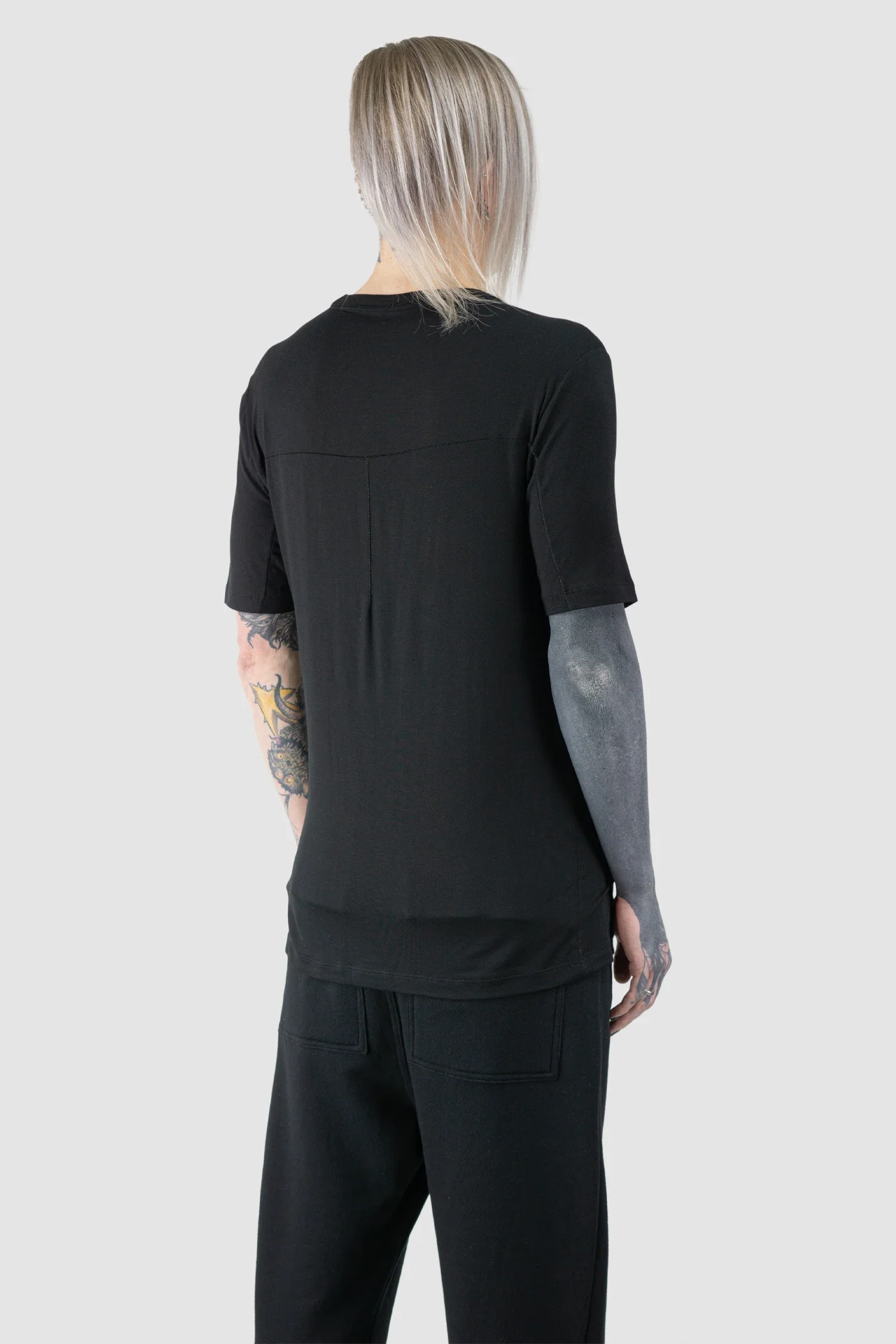 Black Modal Blend Jersey T-Shirt - Image 6