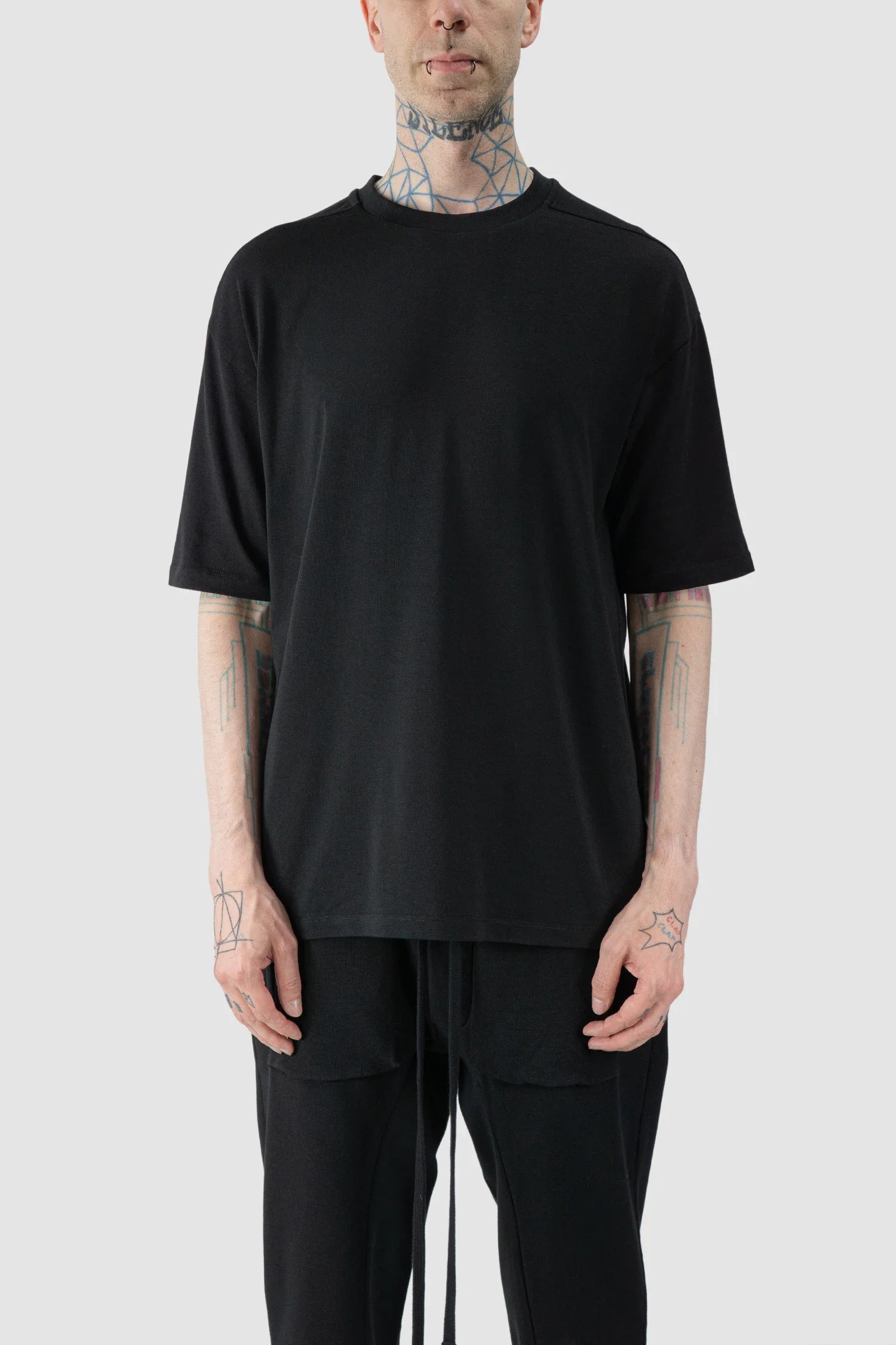 Black Relaxed Fit Modal Jersey T-Shirt