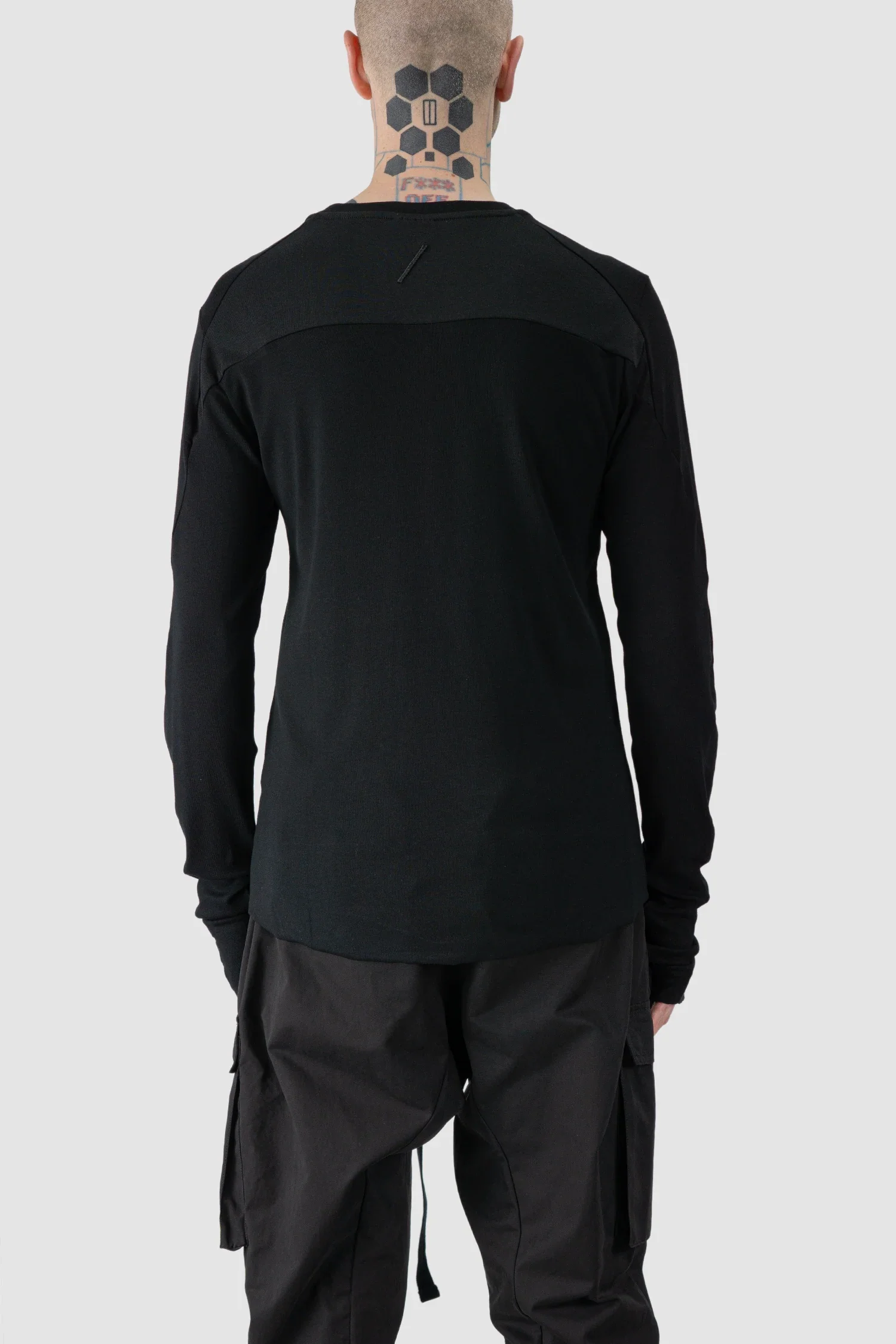 Black Viscose Mix Longsleeve Shirt - Image 4