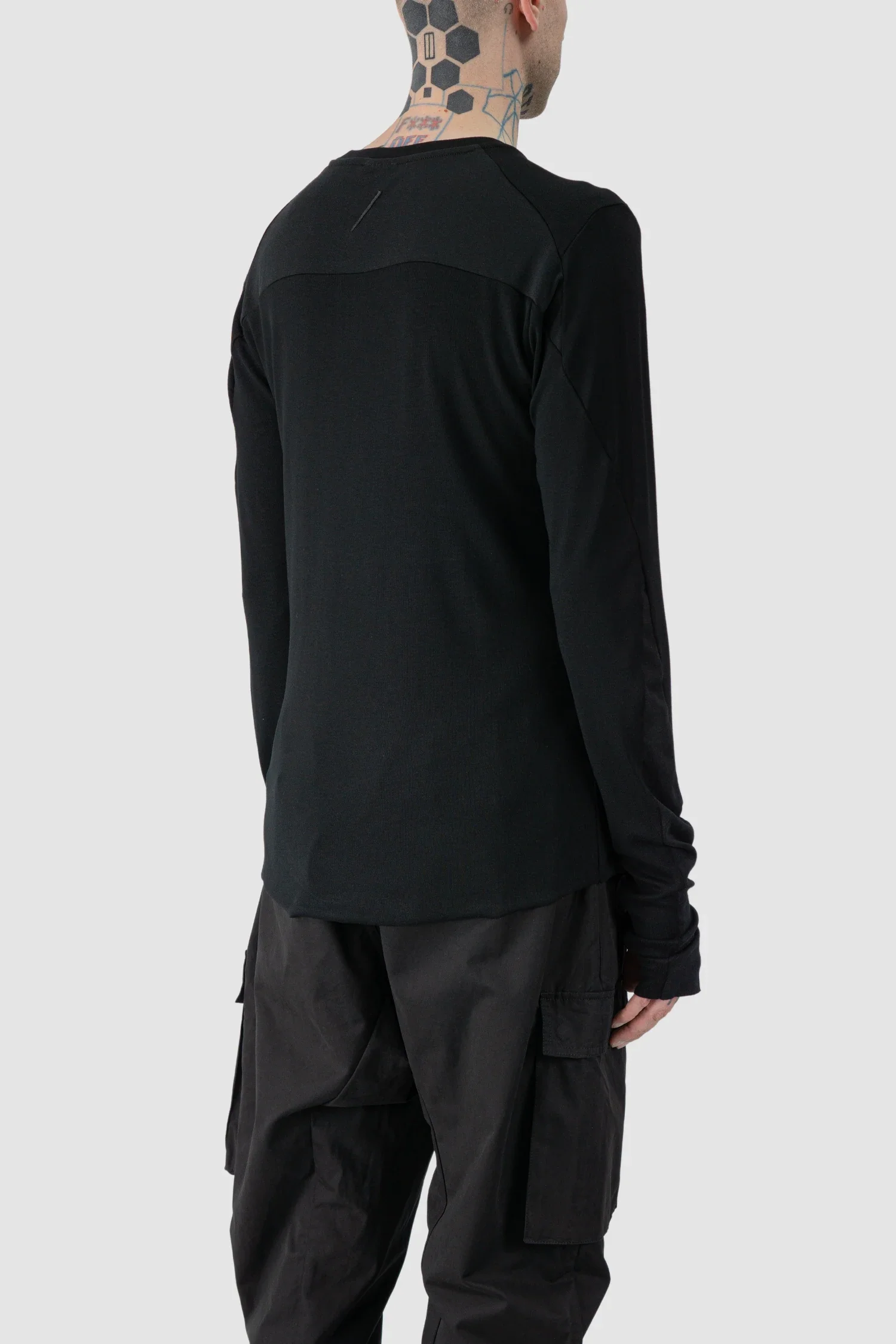 Black Viscose Mix Longsleeve Shirt - Image 6