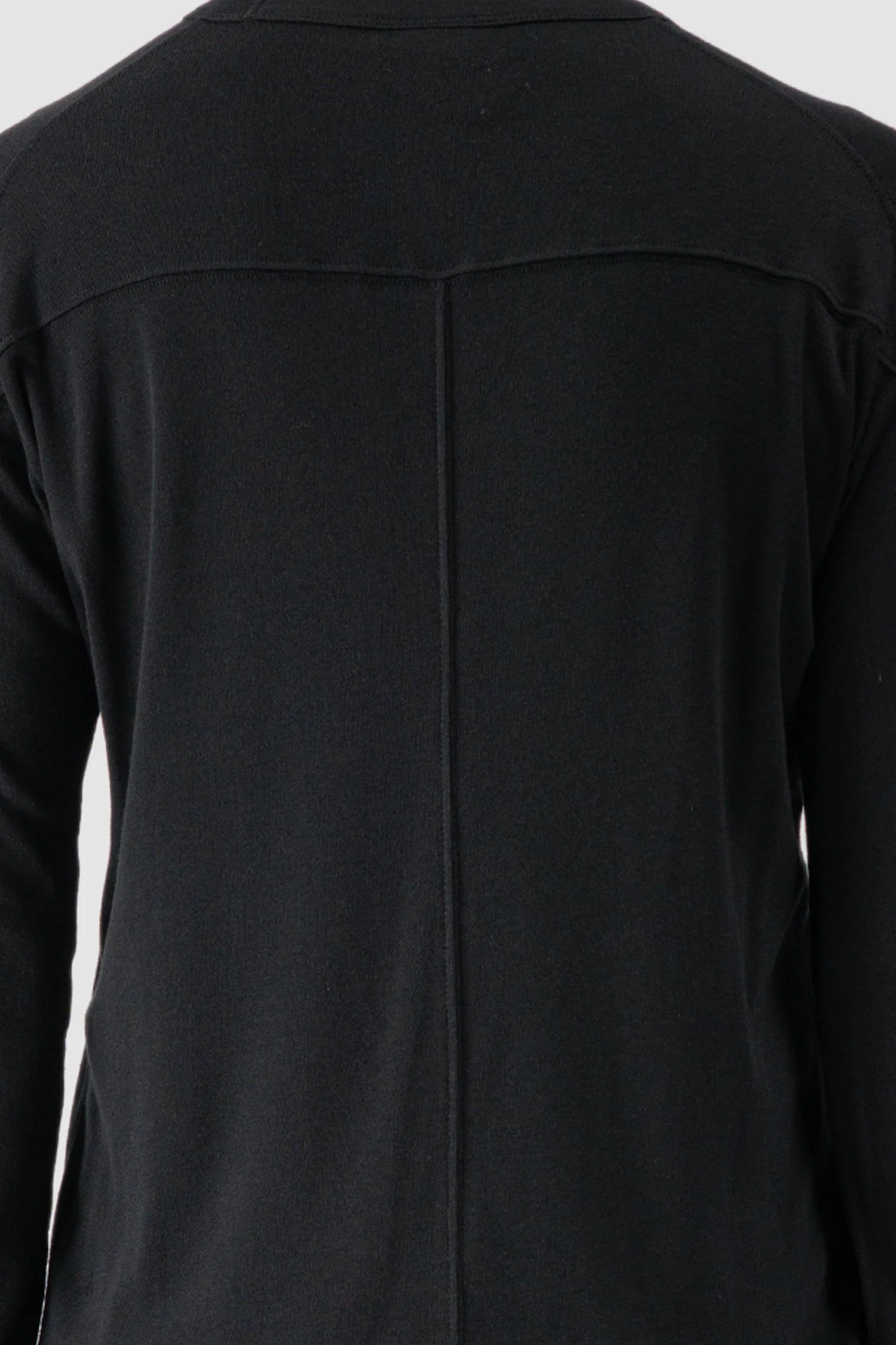 Black Cotton Wool Long Sleeve T-Shirt - Image 5