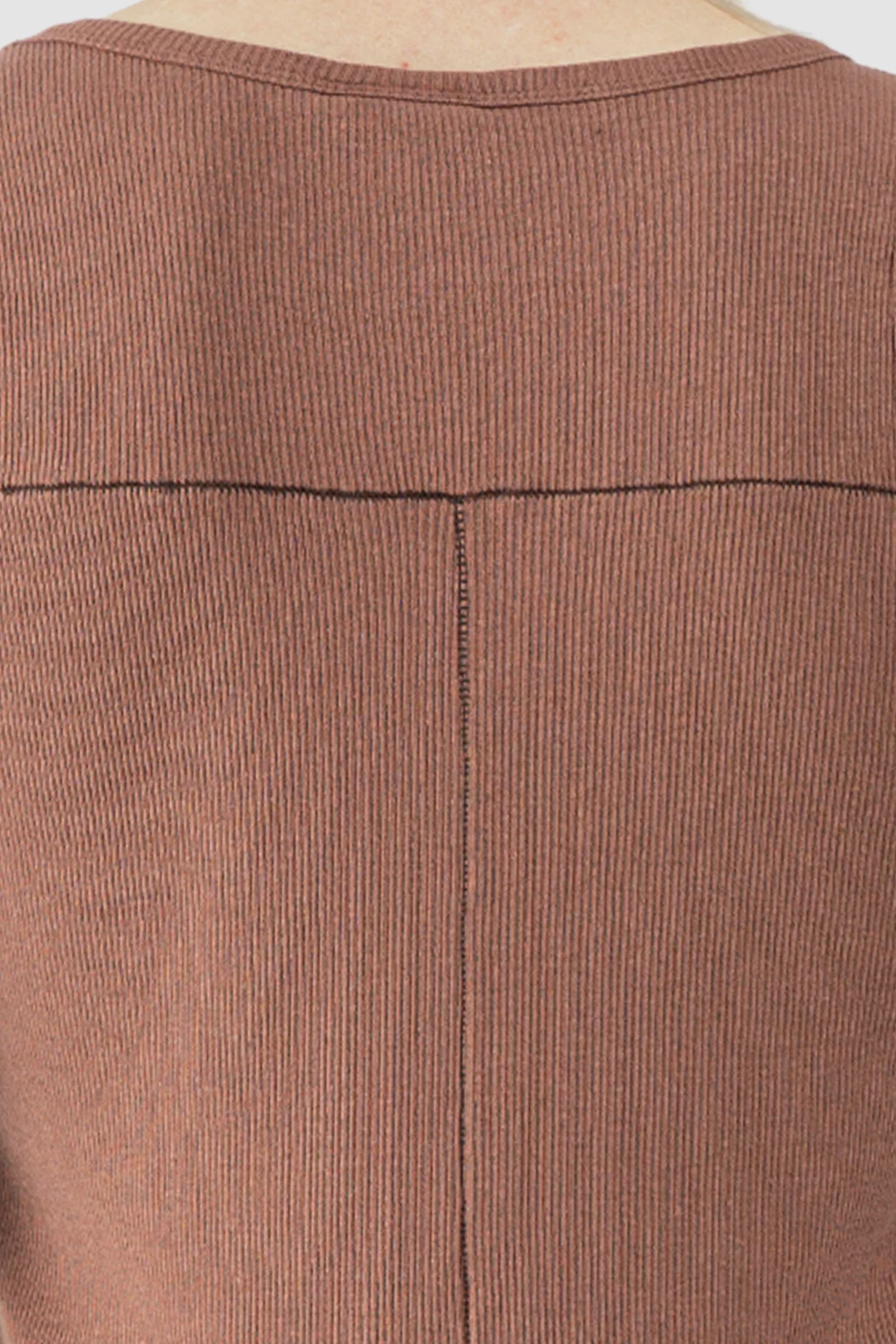 Red Cotton-Linen Rib Singlet Tank Top - Image 4