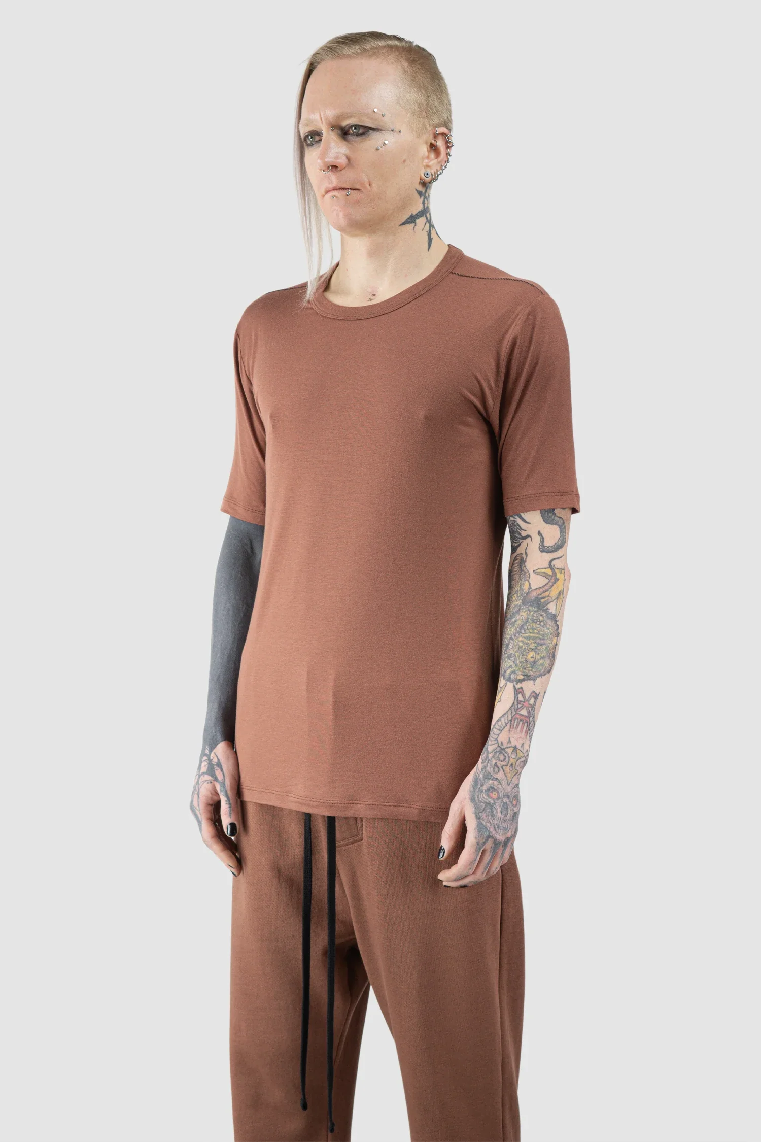 Red Modal Stretch Jersey T-Shirt - Image 2