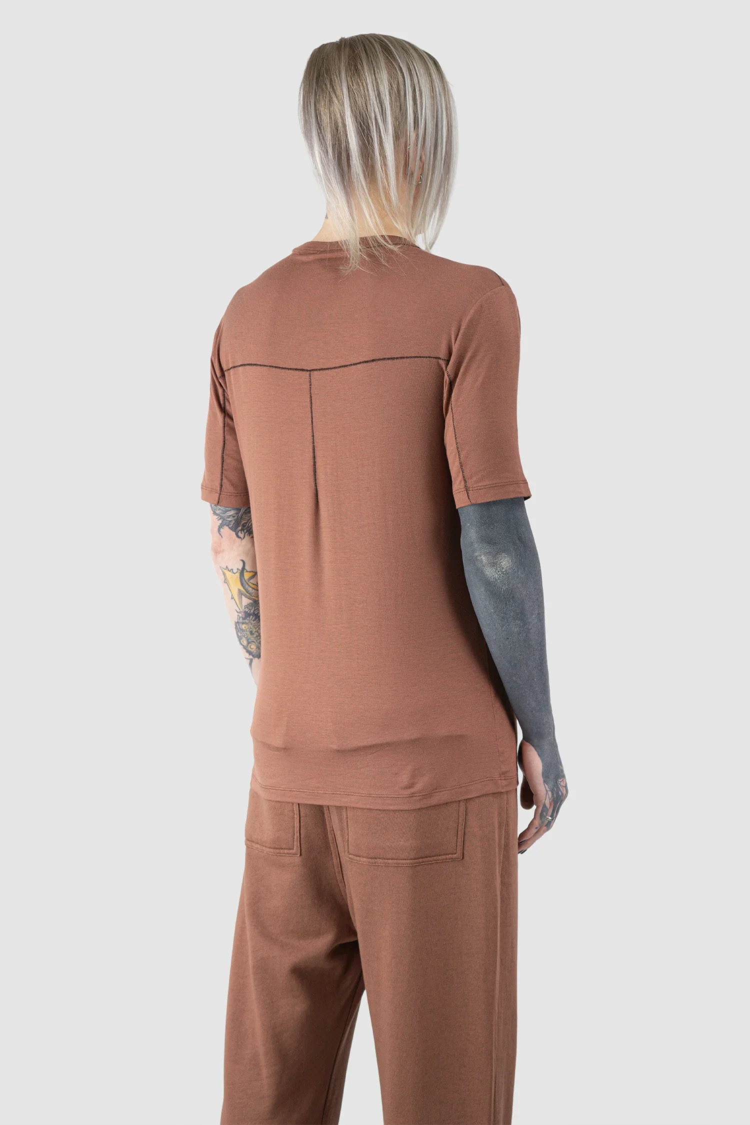 Red Modal Stretch Jersey T-Shirt - Image 5