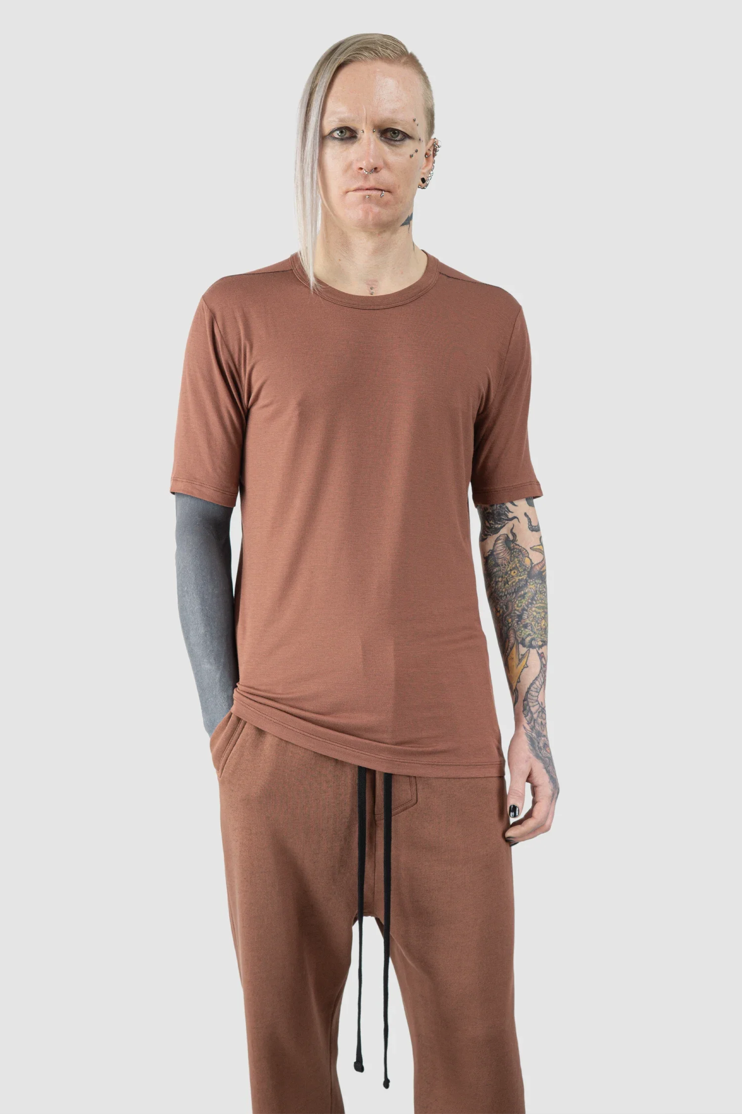 Red Modal Stretch Jersey T-Shirt - Image 6