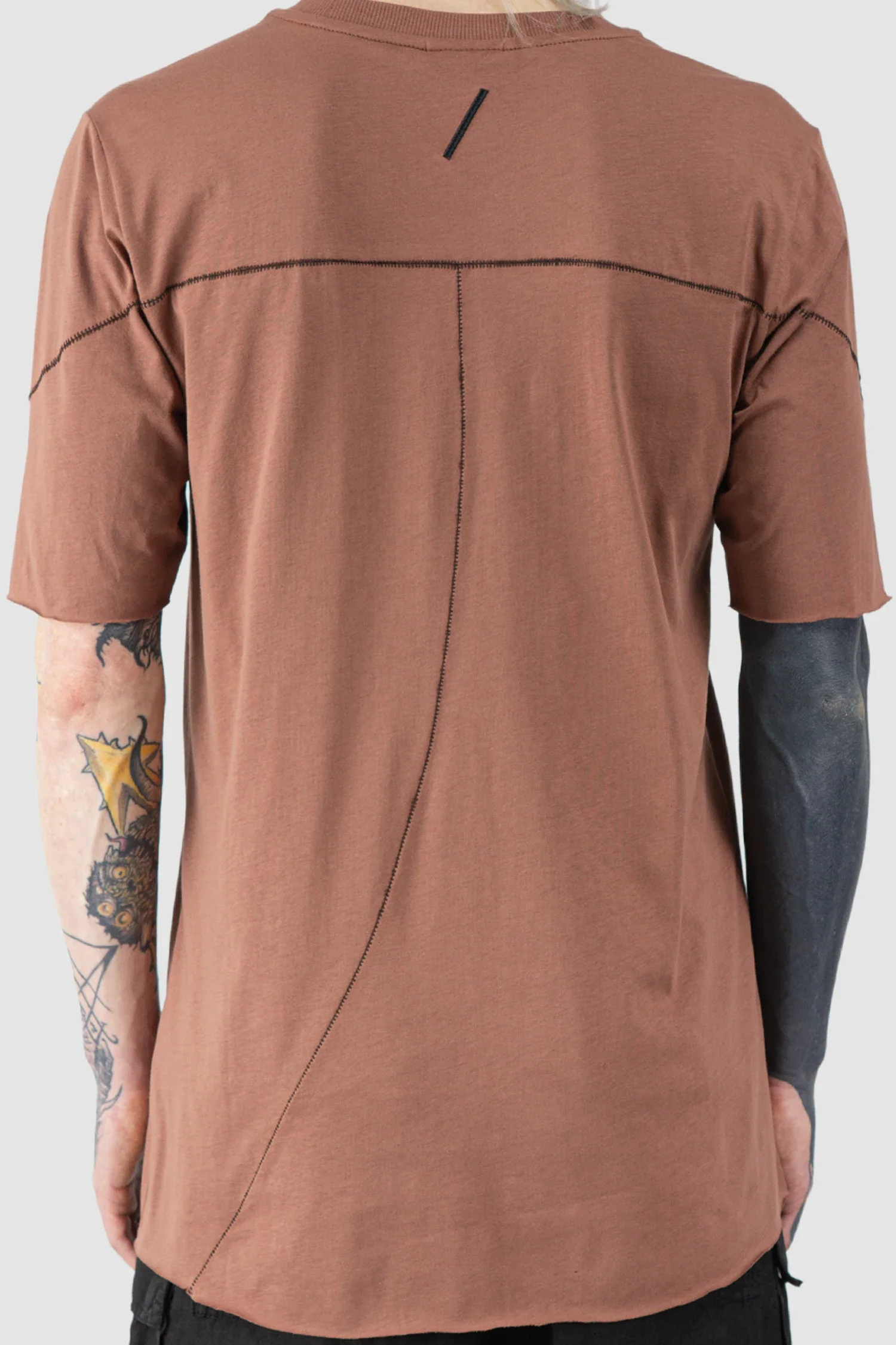 Red Round Neck Cotton Jersey T-Shirt - Image 5