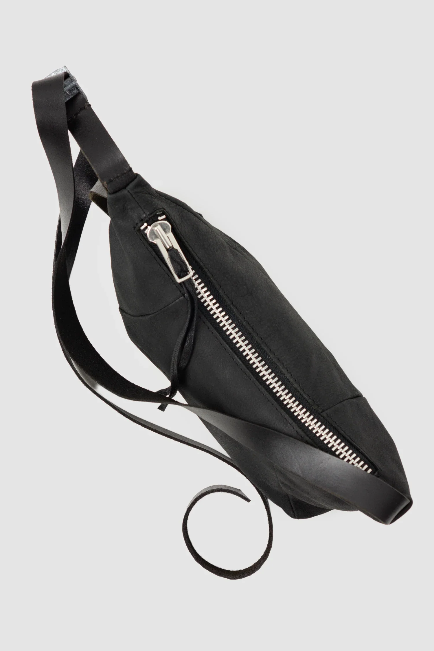 Black Waxed Leather Shoulder Bag Werk 51F - Image 6