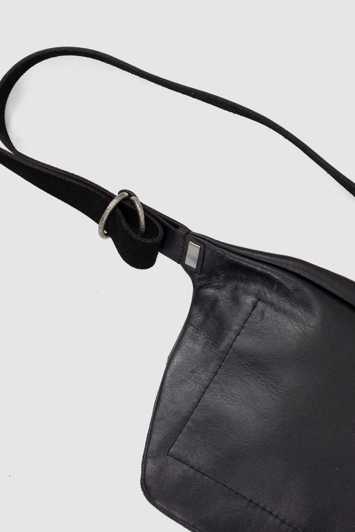 Black Polished Leather Belt Bag Werk 29PH - Image 5