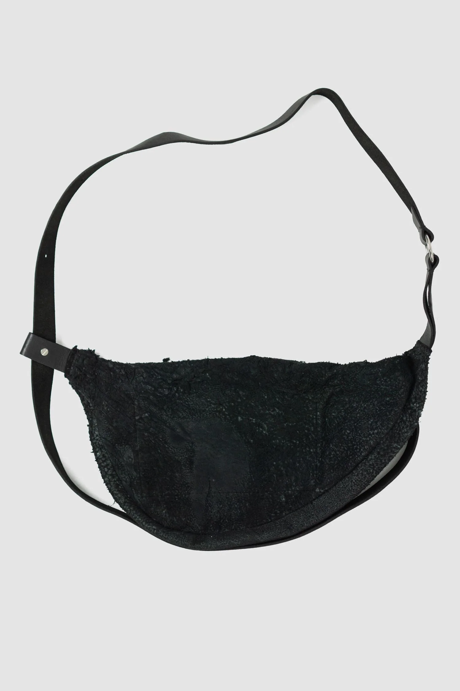 Black Reversed Leather Waist Bag Werk 26G - Image 6